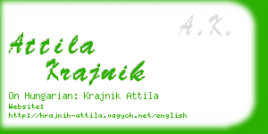 attila krajnik business card